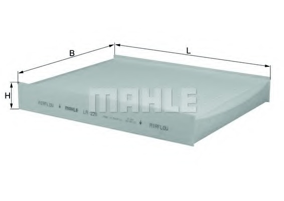 Mahle/Knecht LA 220 Фильтр салона FORD FOCUS C-MAX/MONDEO 07-/VOLVO C30/C70/S40 04-